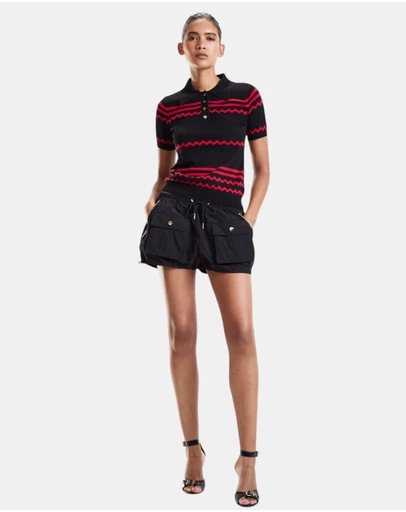 Cynthia Rowley - Ziggy Cropped Knit Polo