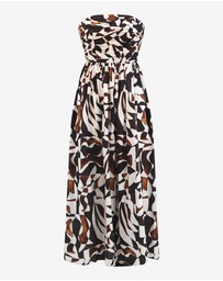 Forcast - Hazel Printed Strapless Dress