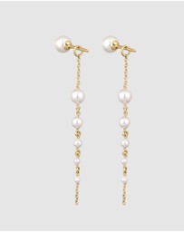 Elli Jewelry - Earrings Hanger Pearl Drop 925 Sterling Silver Gold-Plated