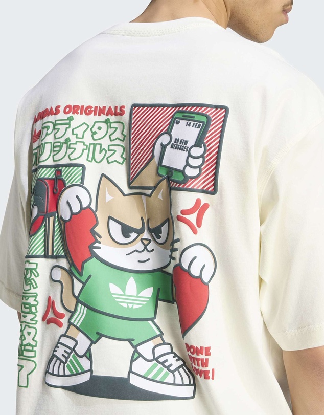 adidas Originals - V-DAY HEART BROKEN CAT GRAPHIC TEE Mens