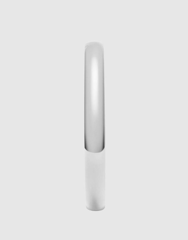 Nialaya Jewellery - Classic 8mm Round Bangle in Silver
