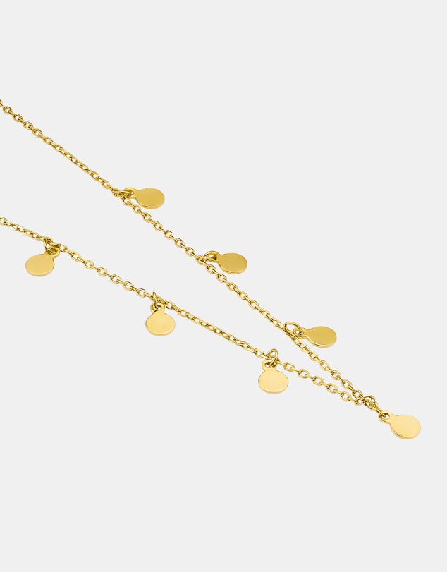Zoe Olivia - 14K Gold Vermeil Disc Drop Necklace