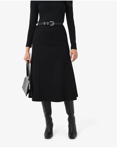 Forcast - Adele Side Panel Midi Skirt