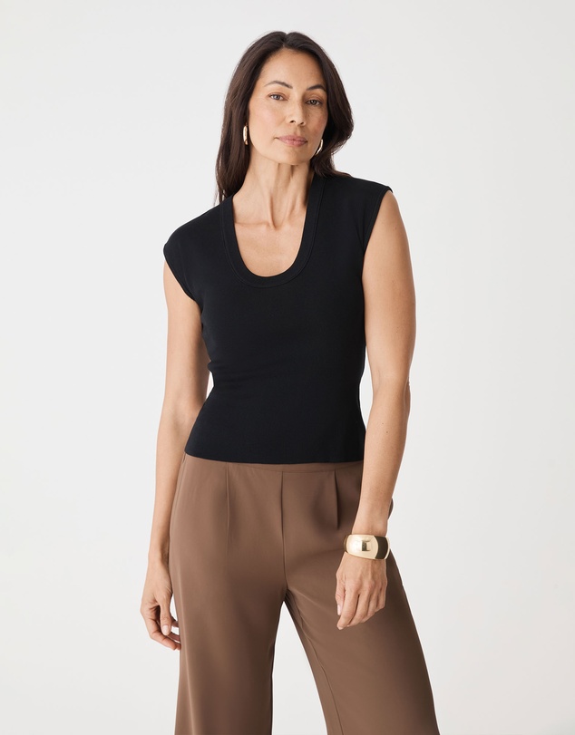 Forcast - Laura Tencel Scoop Neck Knit