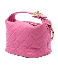 Pre-Loved by Azura Reborn - Pre-Loved Small Quilted Lambskin Perfect Meeting Hobo Bag