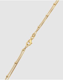 Elli Jewelry - Necklace Layer Disc 925 Sterling Silver Gold-Plated