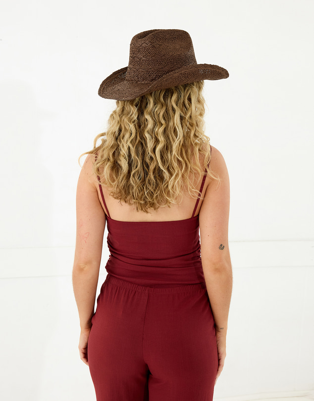 Morgan & Taylor - Wylder Woven Straw Cowboy Hat in Brown