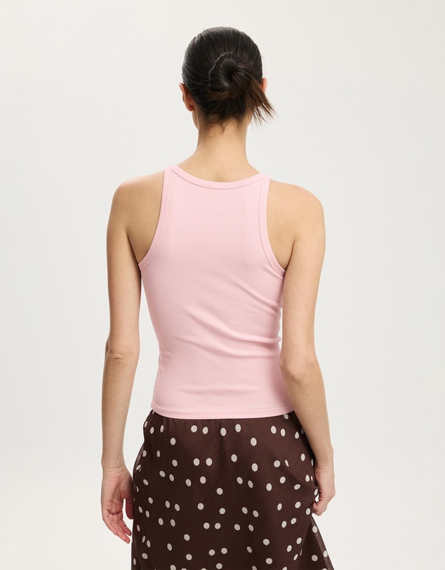 Cotton On - Goldie Rib High Neck Tank