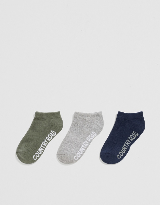Country Road - Organically Grown Cotton Blend Cushion Sock Pack Of 3
