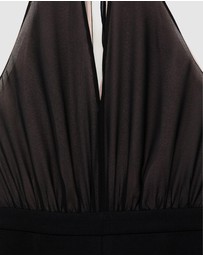 M.N.G - Halter-Neck Jumpsuit With Scarf