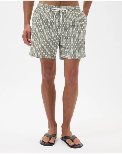 AERE - Geo Print Swim Shorts