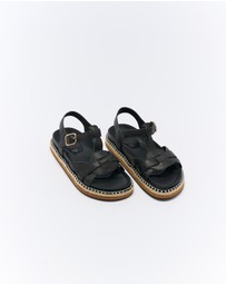 Walnut Melbourne - Indigo Leather Sandal