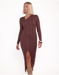 Petal & Pup - Valia Midi Dress - Espresso