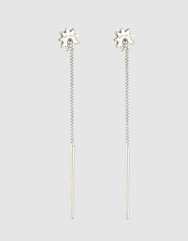 Elli Jewelry - Starburst Threader Bar Earrings in 925 Silver
