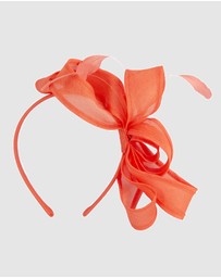 Max Alexander - Organza Orange Racing Fascinator