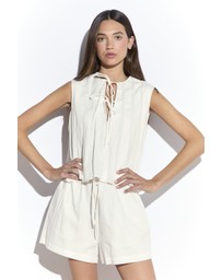 Glamorous - Pleated Tie Front Blouse