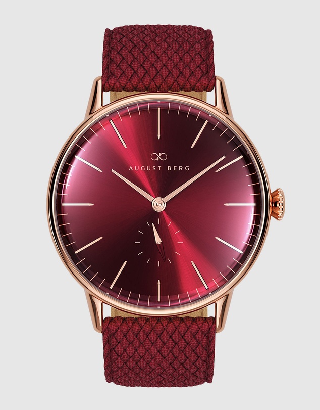 August Berg - Serenity 40mm Burgundy Watch