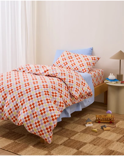 Sheet Society - Leo Washed Cotton Kids Quilt Cover