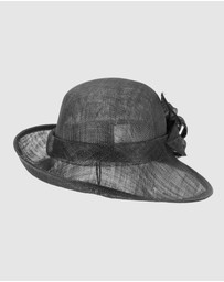 Max Alexander - Sinamay Black Fashion Hat