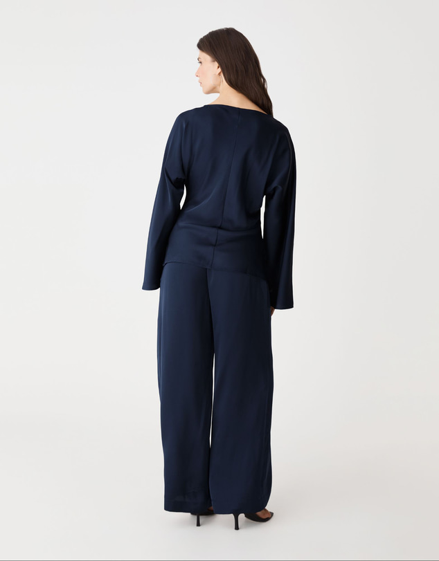 Forcast - Asma Satin Wide Leg Pants