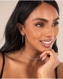 Mestige - Faye Tennis Choker - Silver Plated