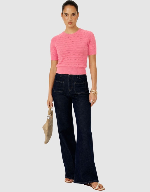 SACHA DRAKE - Eyelet Knit Top