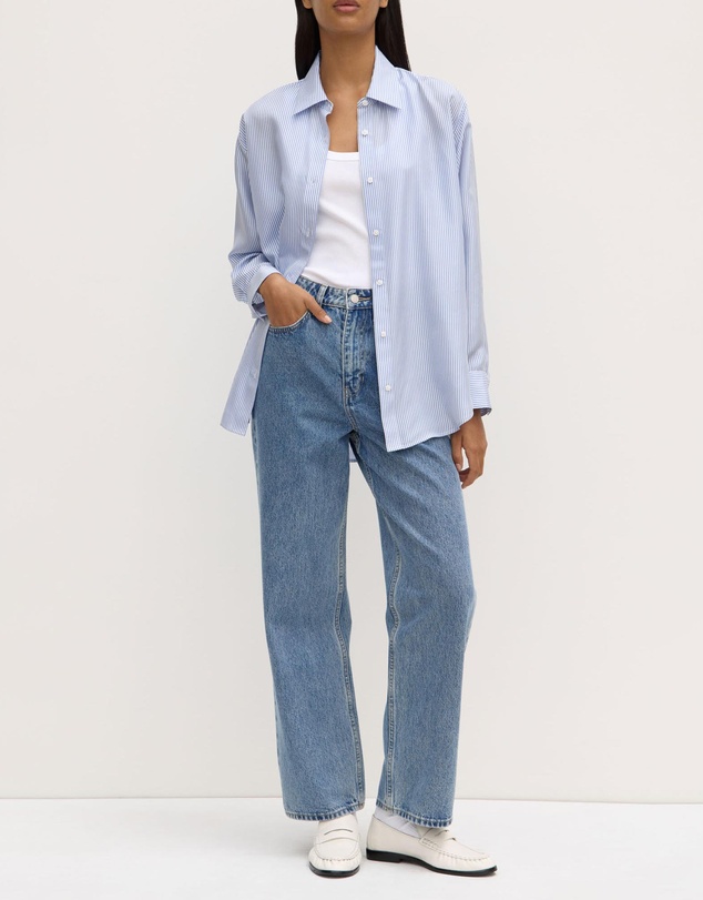 Assembly Label - Spencer Stripe Silk Long Sleeve Shirt