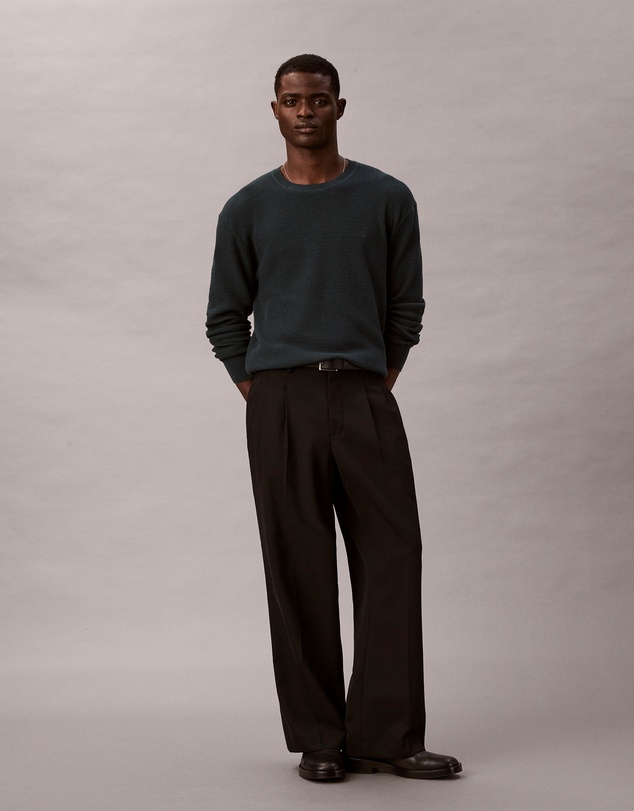 Calvin Klein - Cotton Textured Classic Crewneck Jumper