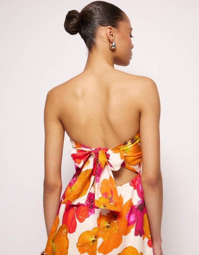 AERE - Odette Linen Strapless Maxi Dress