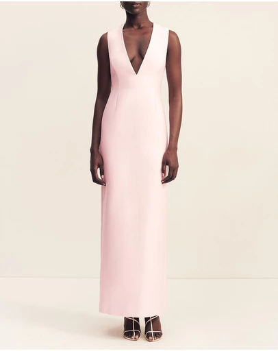 Shona Joy - Otis Plunged Fitted Maxi Dress