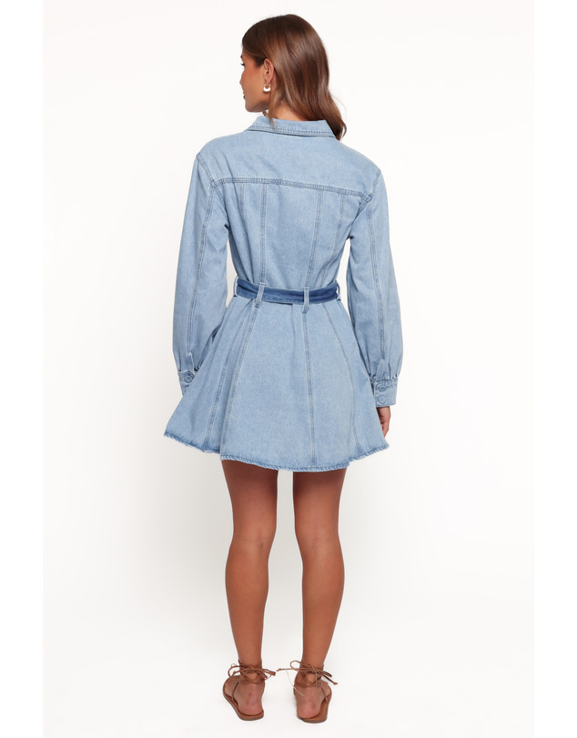 Petal & Pup - Tuscan Mini Dress - Blue Denim