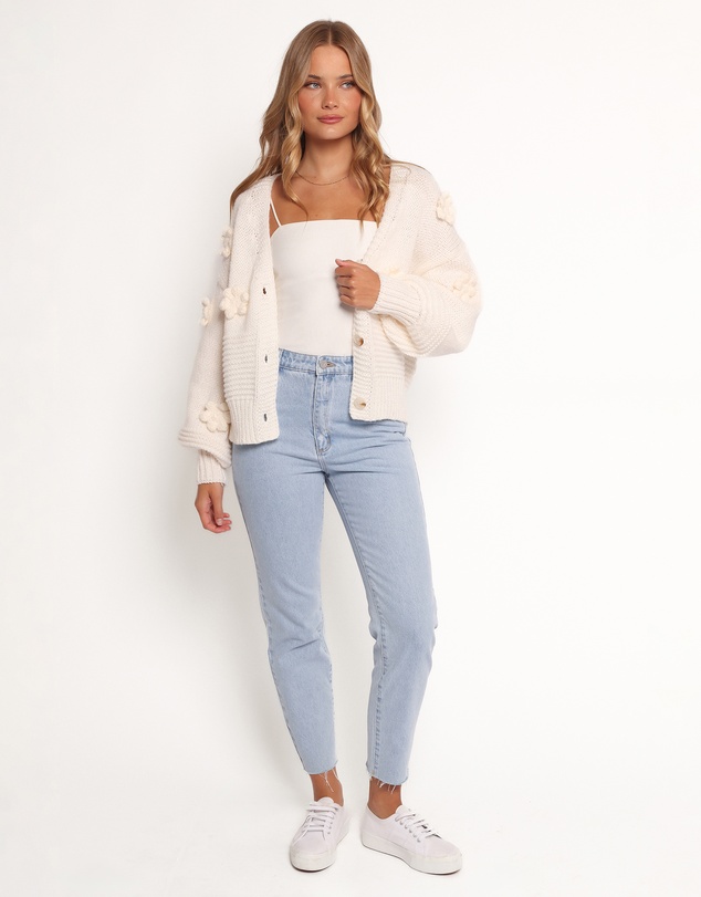 Petal & Pup - Harlee Flower Cardigan - White