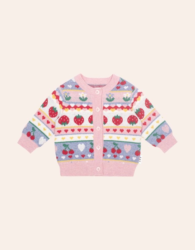 Huxbaby - Tutti Frutti Floral Knit Cardigan - Babies