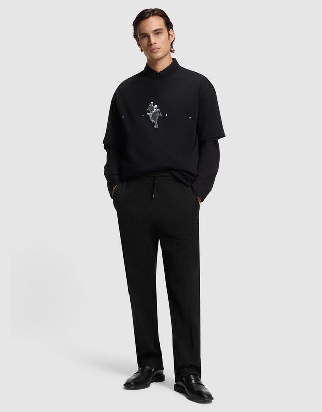 HUGO - Cotton-Blend Tracksuit Bottoms With Drop-Needle Stripe