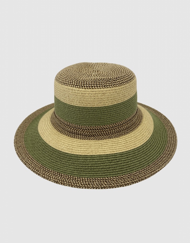 Jacaru - Jacaru 1752 Striped Wide Brim Hat