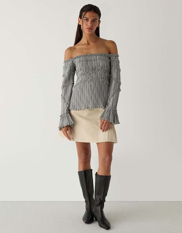 Laagam - Petra Squared Textured Blouse