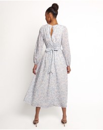 Petal & Pup - Roman Long Sleeve Maxi Dress - Blue Floral