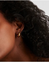 Najo - Arco Yellow Gold Huggie Earrings
