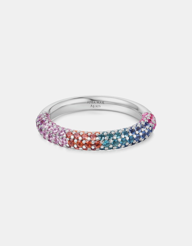 Ania Haie - Silver Rainbow Pave Ring