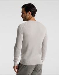 Calibre - Slim Merino Wool Rib Sweater Salt