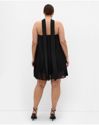 City Chic - Aida Strapless Pleat Mini Dress - black