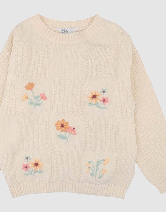 Bebe by Minihaha - Fern Hand Emb. Organic Jumper - Kids