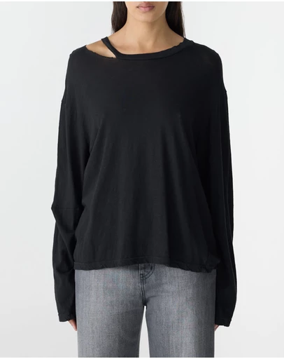 Bassike - Raw Cut Out LS T-Shirt