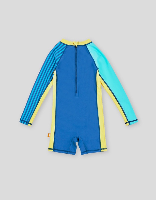 Goldie + Ace - Stripe Panel Shortleg Swimsuit - Babies-Kids