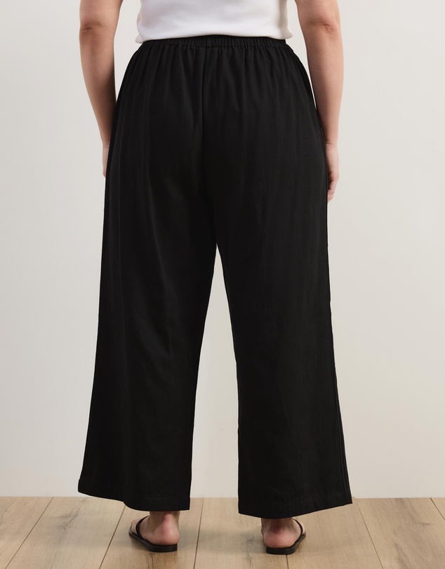 Atmos&Here Curvy - Willow Piping Cotton Twill Pants