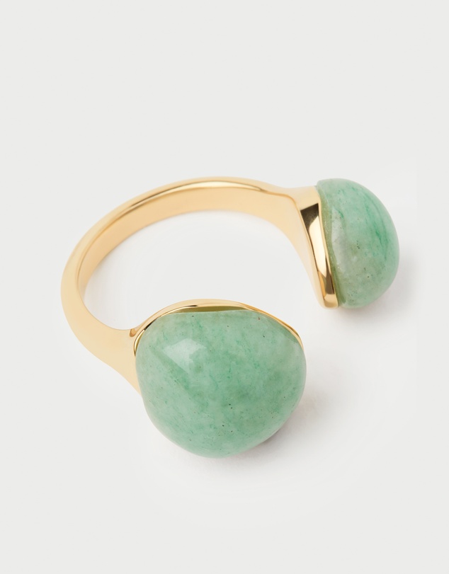 PDPAOLA - Green Aventurine Gravity Ring