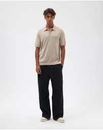 AERE - Silk Blend Smooth Knit Polo