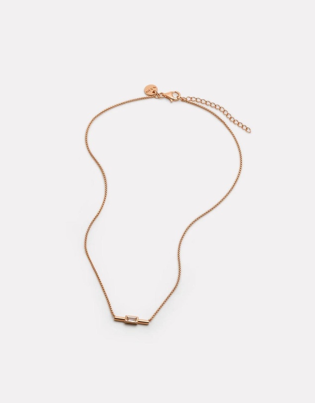 Najo - Skye Rose Gold Cubic Zirconia Necklace