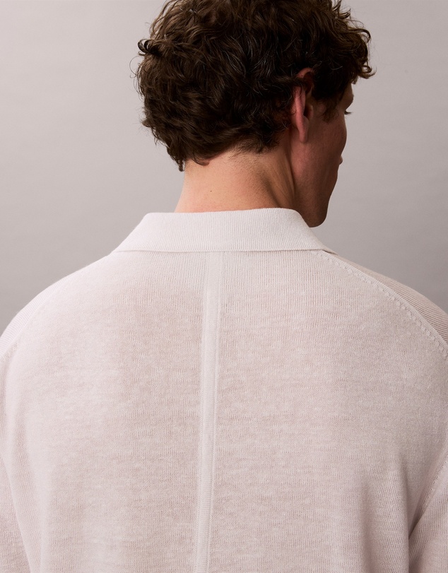 Calvin Klein - Linen Blend Polo Sweater
