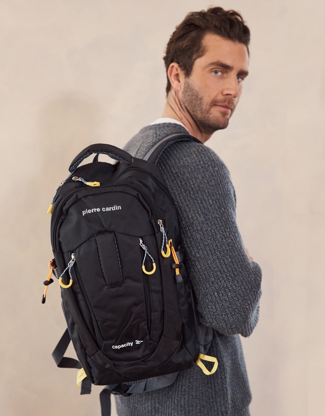 Pierre Cardin - Pierre Cardin Men's 30L Nylon Adventure Backpack